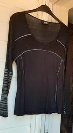 2026 top/shirt,leuke details,zwart/grijs.Mt.40/42.Als nieuw., Zwart, Ophalen of Verzenden, Zo goed als nieuw, Lange mouw