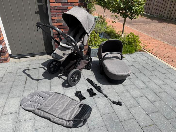Cybex Platinum Priam Combi grijs/zwart, Reiswieg, Kinderen en Baby's, Kinderwagens en Combinaties, Overige merken, Met reiswieg