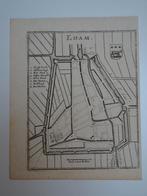 gravure plattegrond Edam, Caspar Merian, 1670, Verzenden