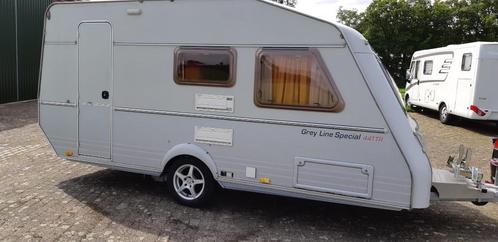 Kip Grey Line Special 44TTR, Caravans en Kamperen, Caravans, Particulier, tot en met 4, 1000 - 1250 kg, Treinzit, Kip, Dwarsbed