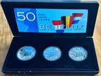 zilveren penningen 50 jaar Benelux, Proof, Postzegels en Munten, Penningen en Medailles, Nederland, Ophalen of Verzenden, Zilver