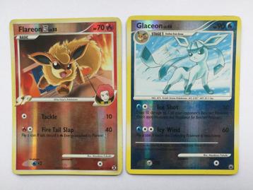 Flareon en Glaceon twee glimmende Pokemon kaarten beschikbaar voor biedingen