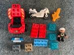 Duplo Brandweerauto & Politie Motor Set, Kinderen en Baby's, Speelgoed | Duplo en Lego, Ophalen of Verzenden, Gebruikt, Complete set