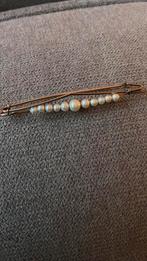 Broche speld met parels, Sieraden, Tassen en Uiterlijk, Antieke sieraden, Ophalen of Verzenden, Goud, Broche