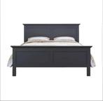 Compleet set: tweepersoonsbed 160x200 Antraciet, Ophalen, Tweepersoons, Zo goed als nieuw, 200 cm