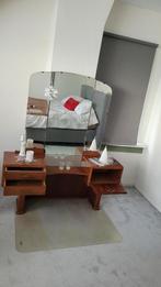 Vintage Kaptafel Met Drieluik Spiegel, Huis en Inrichting, Tafels | Kaptafels, Ophalen, Gebruikt, 100 tot 150 cm, Minder dan 100 cm