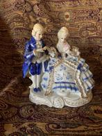 Blauwwit beeldje met gouden accenten, Ophalen of Verzenden, Zo goed als nieuw, Mens