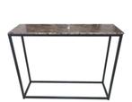 Bruin Marmer Tafelset - Eettafel, Salon & Side Table, Ophalen, Zo goed als nieuw, Modern