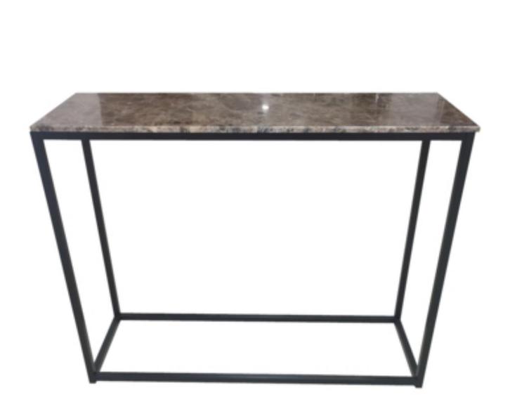 Bruin Marmer Tafelset - Eettafel, Salon & Side Table, Huis en Inrichting, Tafels | Eettafels, Zo goed als nieuw, Ophalen