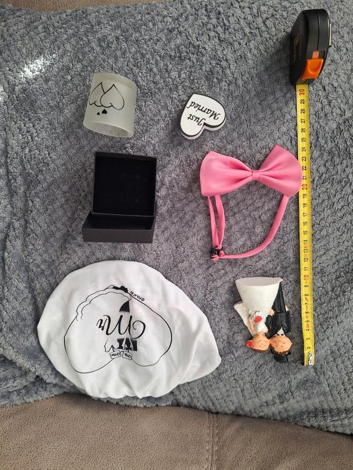 Bruiloft Decoratie, just married, Huis en Inrichting, Woonaccessoires | Overige, Gebruikt, Ophalen of Verzenden