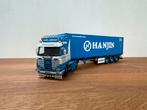 Tekno Scania 143M420 D-TEC 3-as Hanjin 40 Hans Lubrecht 1:50, Hobby en Vrije tijd, Modelauto's | 1:50, Ophalen of Verzenden, Zo goed als nieuw