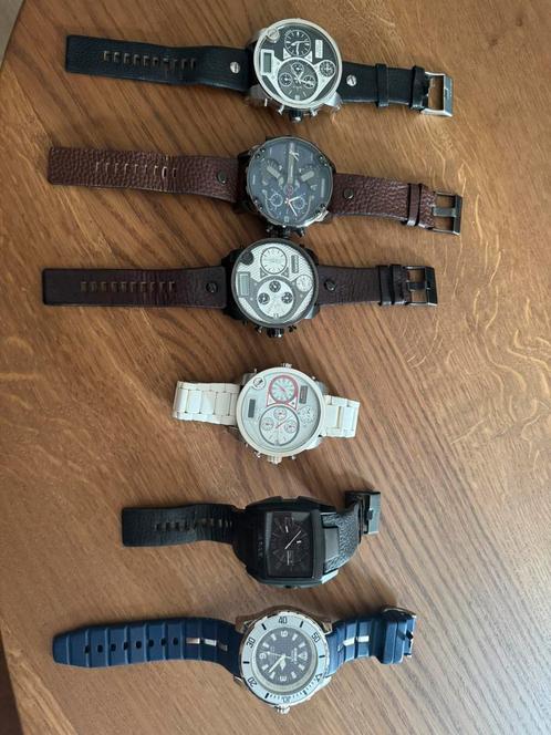 Diesel en Kyboe, Sieraden, Tassen en Uiterlijk, Horloges | Heren, Zo goed als nieuw, Overige merken, Staal, Ophalen of Verzenden