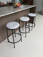 3x Satelliet Olyn Barkruk - Lichtbeige Stof, 70cm, Ophalen, Zo goed als nieuw