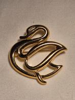 Vintage Trifari Crown Zwaan Broche, Sieraden, Tassen en Uiterlijk, Ophalen of Verzenden, Zo goed als nieuw, Goud, Overige materialen