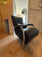 Design fauteuil / stoel, Huis en Inrichting, Fauteuils, Ophalen, Gebruikt, 50 tot 75 cm, Leer