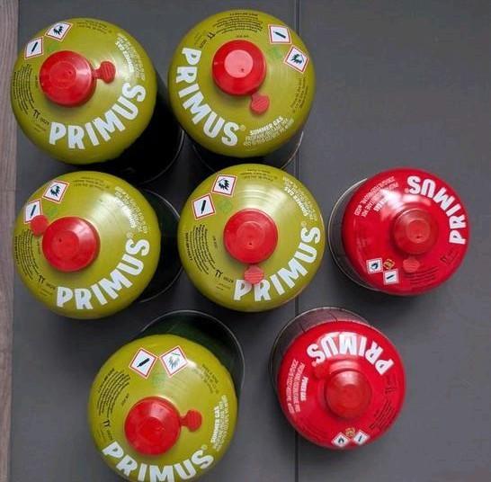Primus Gas Set: 5x 450g Summer + 2x 230g Power, Caravans en Kamperen, Kampeeraccessoires, Nieuw, Ophalen of Verzenden