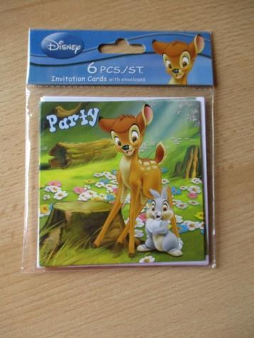 Disney Bambi uitnodigingskaarten 6 stuks Party! beschikbaar voor biedingen