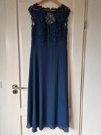 Blauwe galajurk Bonprix, maat 42/44 - eenmaal gedragen, Bonprix, Blauw, Maat 42/44 (L), Ophalen of Verzenden