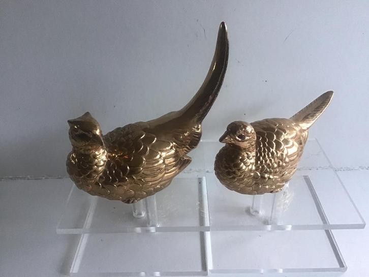 Gouden fazanten, OMC Japan ca 1960, Antiek en Kunst, Antiek | Keramiek en Aardewerk, Ophalen of Verzenden