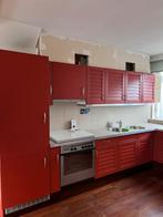 Keuken kastanje rood, Huis en Inrichting, Keuken | Complete keukens, Ophalen, Gebruikt, Hoekkeuken, Hout
