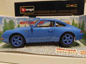 Porsche 911 Carrera blue Idee & Spiel Bburago metal 1:18 KRD beschikbaar voor biedingen