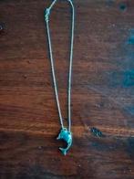 zilveren ketting Sterling 925 met dolfijntje 47 cm, Ophalen of Verzenden, Nieuw, Zilver, Zilver