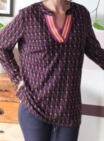 Blouse shirt tuniek sportieve print rood oranje, Ophalen of Verzenden, Nieuw, Maat 42/44 (L), Rood
