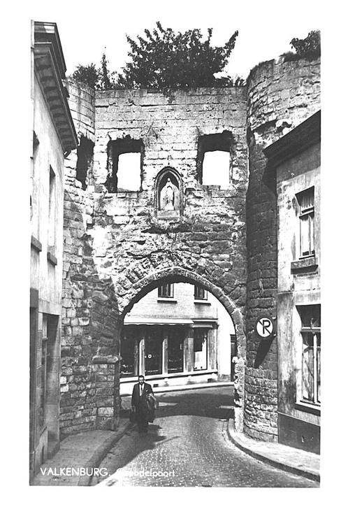 955123	Valkenburg	Grendelpoort	1954	Gelopen met postzegel, Verzamelen, Ansichtkaarten | Nederland, Gelopen, Limburg, 1940 tot 1960