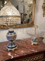 Prachtig set cristal met porselein, Antiek en Kunst, Antiek | Lampen, Ophalen