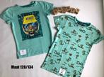 2 super leuke Mintgroene shirtjes - Unlocked - maat: 128/134, Shirtjes  Unlocked - 128, Ophalen of Verzenden, Zo goed als nieuw