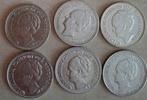 6  x 1/2 gulden zilver van Wilhelmina uit Nederland, Ophalen of Verzenden, Koningin Wilhelmina, 1 gulden, Zilver