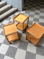 Vintage Ikea Lundia bijzet tafeltjes, Huis en Inrichting, Tafels | Bijzettafels, Minder dan 55 cm, Vierkant, Zo goed als nieuw