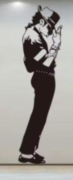 Grote muursticker Michael Jackson zwart (45x161cm), Ophalen of Verzenden, Nieuw