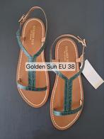Groene leren sandalen EU 38 GOLDEN SUN model Kirby, Golden Sun, Nieuw, Sandalen of Muiltjes, Ophalen of Verzenden