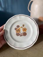 Vintage gebaksbordje met bloemen, Ophalen of Verzenden