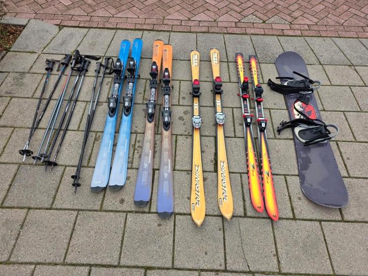Koopje: Partij ski’s + snowboard — ideaal voor beginners,, Sport en Fitness, Skiën en Langlaufen, Gebruikt, Ski's, Skiën, Atomic