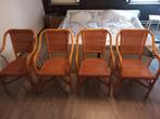 Rotan stoelen, Huis en Inrichting, Stoelen, Riet of Rotan, Vier, Bruin, Zo goed als nieuw