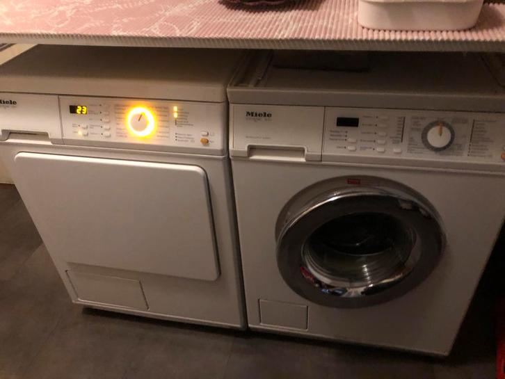 Wasmachine en droger Miele, Witgoed en Apparatuur, Wasmachines, Gebruikt, Voorlader, 10 kg of meer, 85 tot 90 cm, 1200 tot 1600 toeren