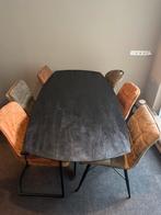 Eettafel met 6 stoelen, Huis en Inrichting, Complete eetkamers, Ophalen, Zo goed als nieuw, 4 tot 6 stoelen