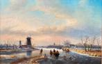 Hollands winterlandschap met ijspret. J.J Spohler(1811-1879), Antiek en Kunst, Kunst | Schilderijen | Klassiek, Ophalen of Verzenden