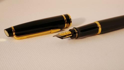 Waterman expert GT F zwart lak, Verzamelen, Pennenverzamelingen, Zo goed als nieuw, Vulpen, Waterman, Met doosje, Met reclame