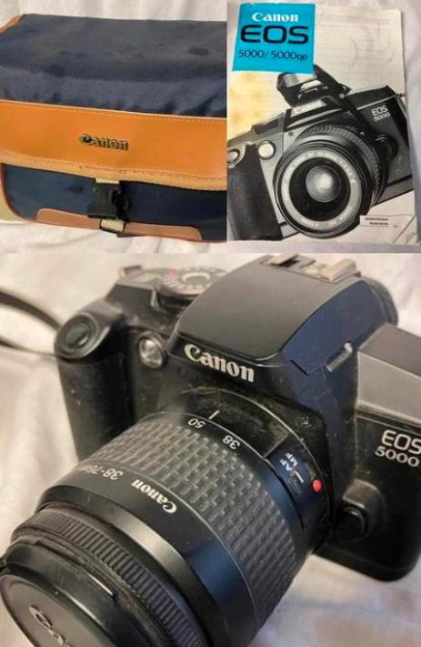 Canon EOS 5000 spiegelreflexcamera + 38-76mm, Audio, Tv en Foto, Fotocamera's Analoog, Gebruikt, Spiegelreflex, Canon, Ophalen of Verzenden