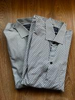2x ledûb overhemd met print maar 44/XL, Kleding | Heren, Overhemden, Ophalen of Verzenden, Zo goed als nieuw, Blauw, Halswijdte 43/44 (XL)