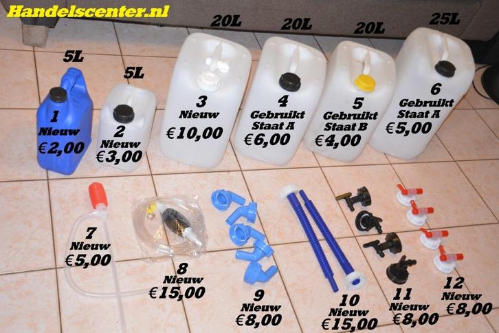 Jerrycans van 5, 20, 25 liter Nieuw & Gebruikt-Toebehoren!!, Tuin en Terras, Regentonnen, Nieuw, Kunststof, Minder dan 75 liter