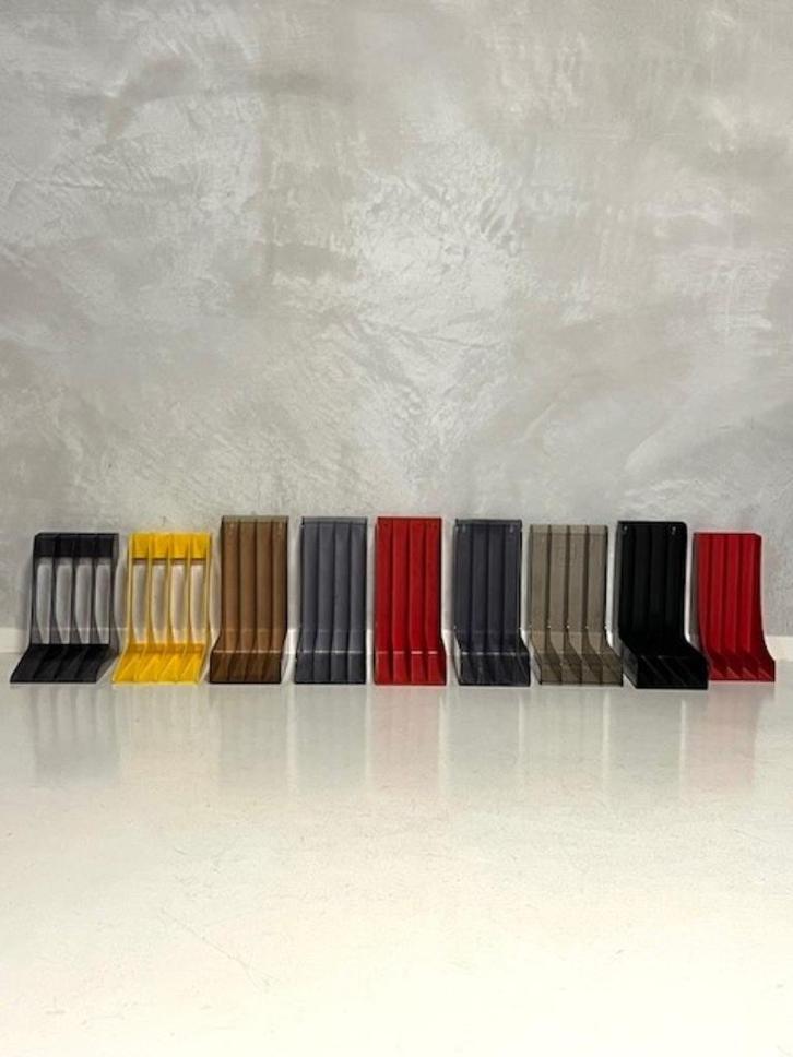 Vintage platenbakken 9x jaren 70 retro LP houder prijs ps, Huis en Inrichting, Woonaccessoires | Overige, Gebruikt, Ophalen