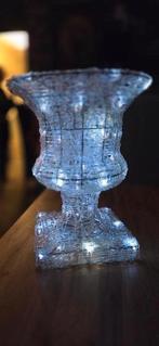 Kerst bloempot met verlichting, Tuin en Terras, Bloempotten, Ophalen, Kunststof, Rond, Zo goed als nieuw