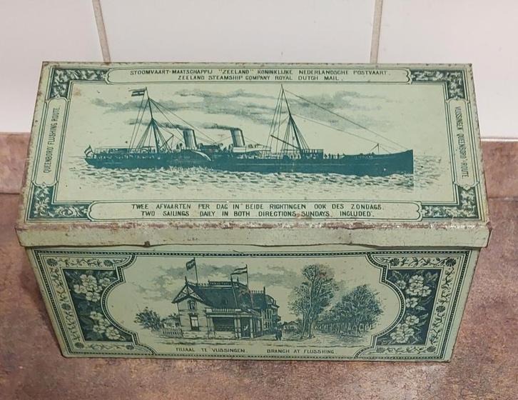 Oud sigarenblik / oude trommel, Verzamelen, Blikken, Gebruikt, Overige, Ophalen of Verzenden