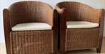 4 Rieten Fauteuils Balinees afhalen Smilde, Ophalen of Verzenden, Gebruikt, Hout, 75 tot 100 cm