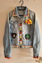 Oeteldonk Carnaval gepimpt spijkerjasje mt M, Maat 38/40 (M), Carnaval, Ophalen of Verzenden, Kleding