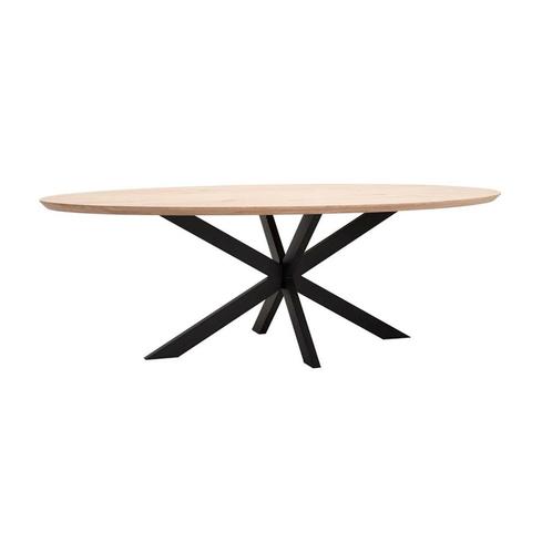 1E EN 2E PINKSTERDAG TRENDY EIKEN TAFELS MASSIEF  KORTING, Huis en Inrichting, Tafels | Eettafels, Nieuw, Vijf personen of meer